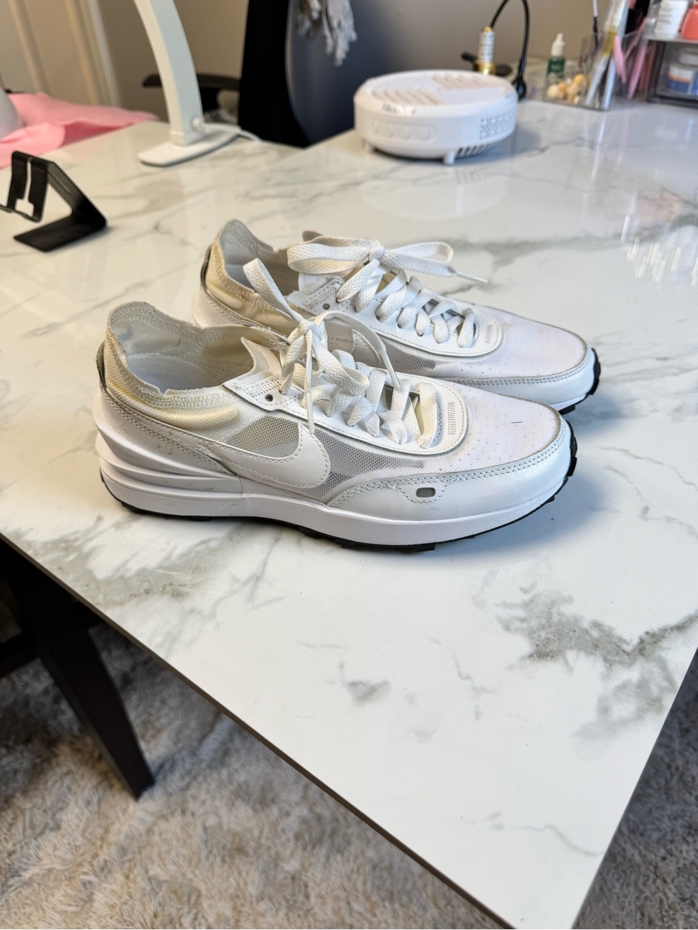 Nike White & Cream Layered Runner Sneakers